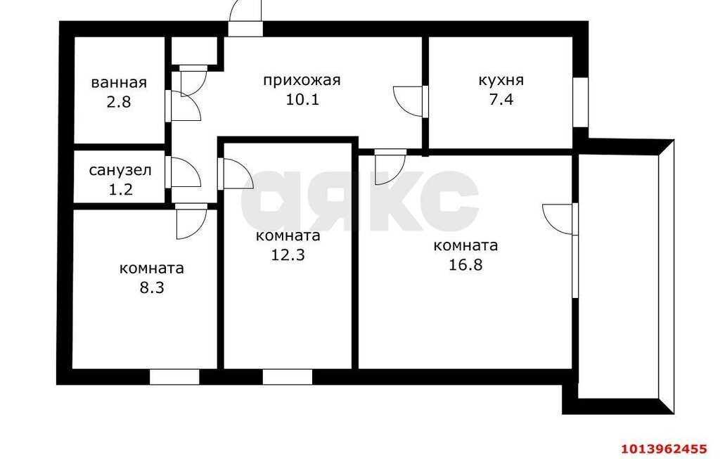 квартира г Краснодар р-н Западный ул Рашпилевская 333/1 фото 17