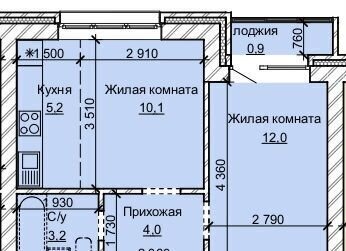 квартира г Барнаул р-н Центральный ул Анатолия 304 ЖК «Карамель» фото 2