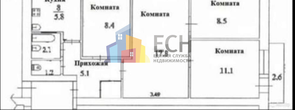 квартира р-н Ясногорский г Ясногорск ул Заводская 21 городское поселение Ясногорск фото 3