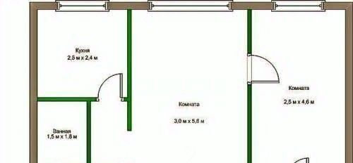 квартира г Тула р-н Привокзальный пр-кт Ленина 132 фото 2