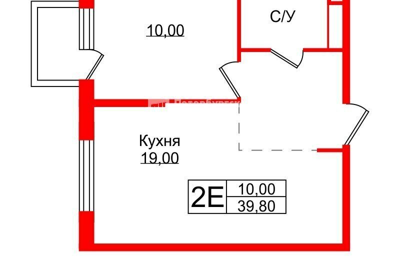 квартира р-н Всеволожский д Новое Девяткино ул Главная 10 Девяткино фото 14