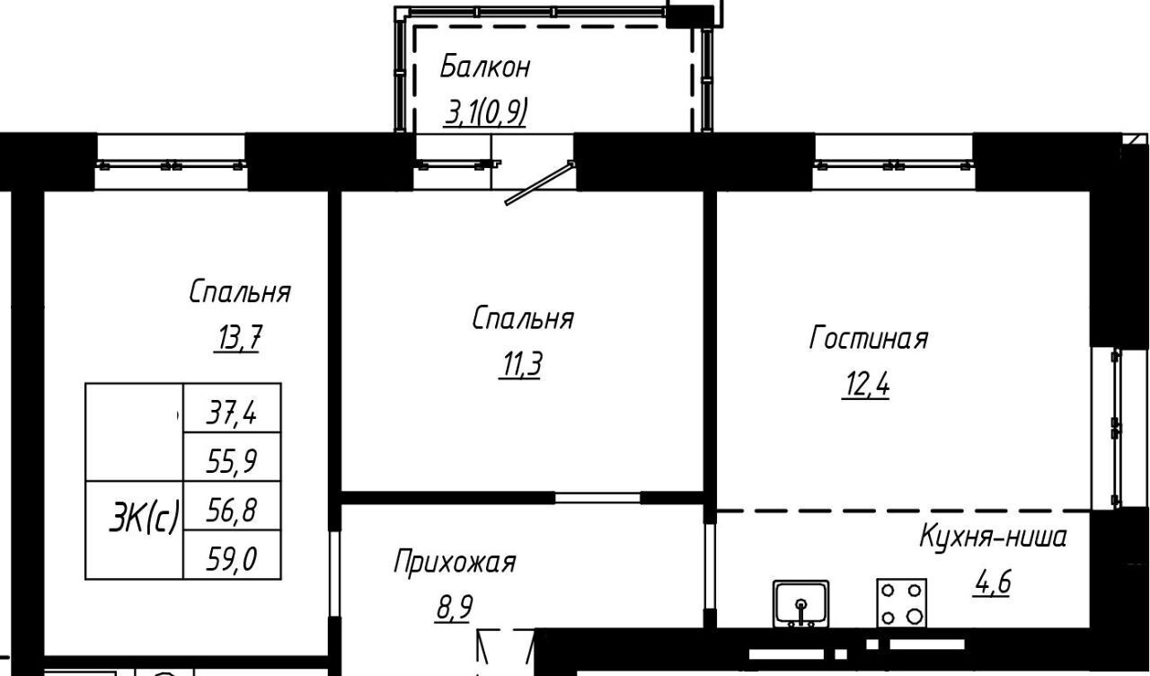 квартира г Барнаул р-н Центральный ул Чернышевского фото 1