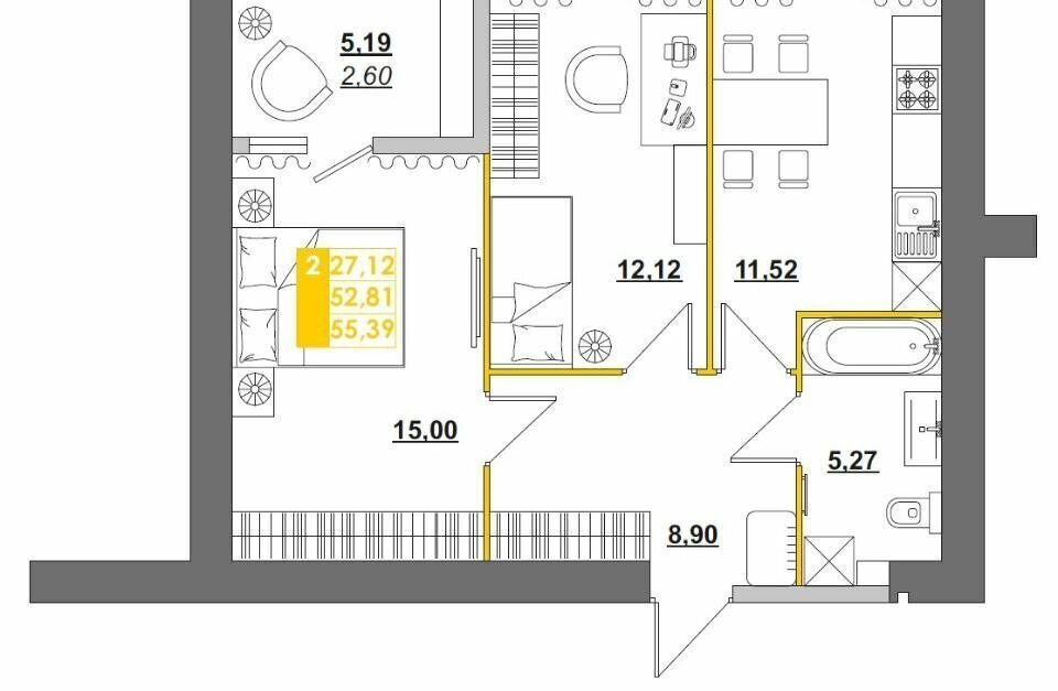 квартира г Пенза р-н Железнодорожный ул Измайлова 46 фото 1