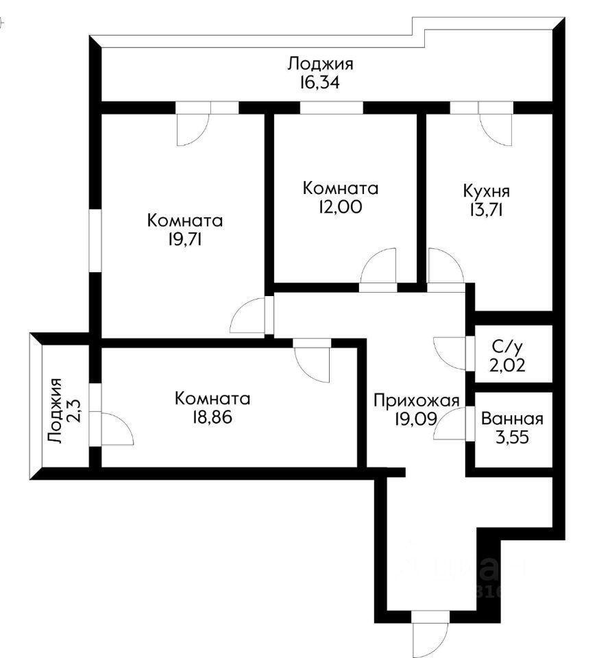 квартира г Краснодар р-н Центральный ул им. Орджоникидзе 97 фото 15