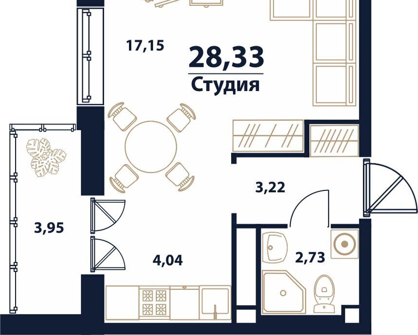 квартира г Ульяновск р-н Заволжский 17-й квартал Новый Город ЖК Атмосфера 5 Город фото 1