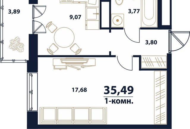 квартира Новый Город 17-й квартал ЖК Атмосфера 5 Город фото