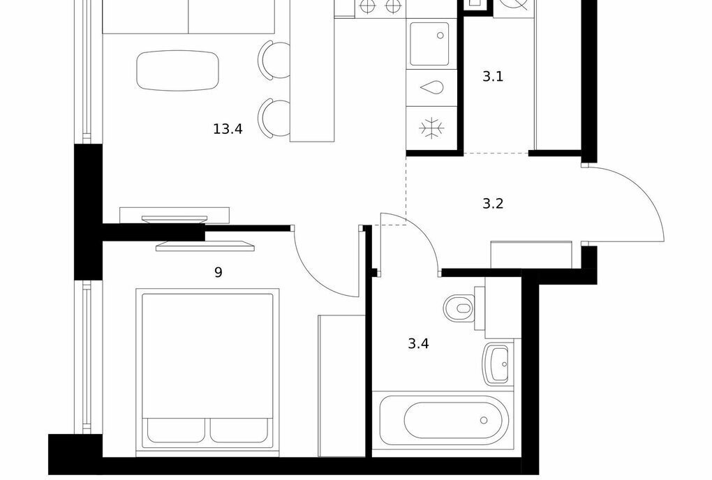 квартира г Москва метро Кунцевская ул Ивана Франко 20к/3 муниципальный округ Кунцево фото 1