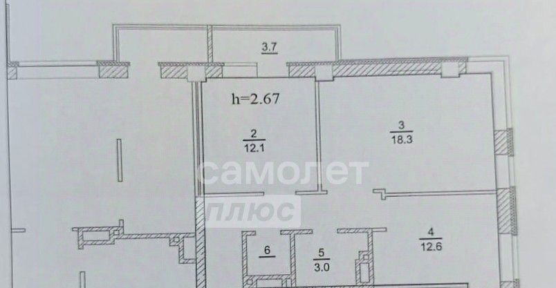 квартира г Челябинск р-н Курчатовский пр-кт Комсомольский 140 ЖК «Крылья» фото 2