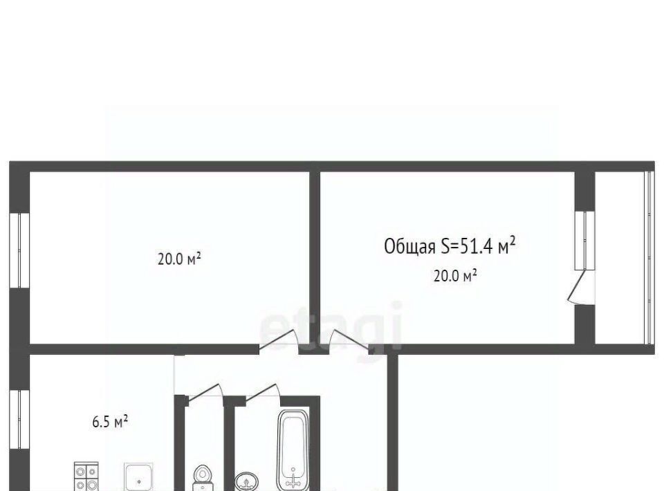 квартира р-н Дятьковский д Березино ул Керамическая 24 фото 2