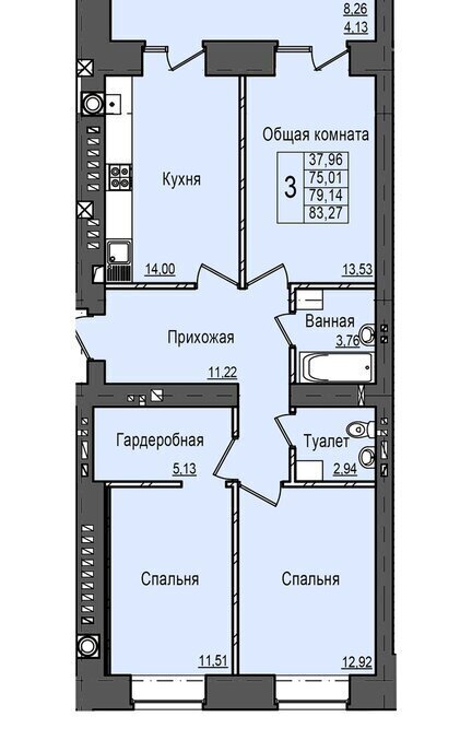 квартира р-н Медведевский п Светлый Йошкар-Ола фото 7