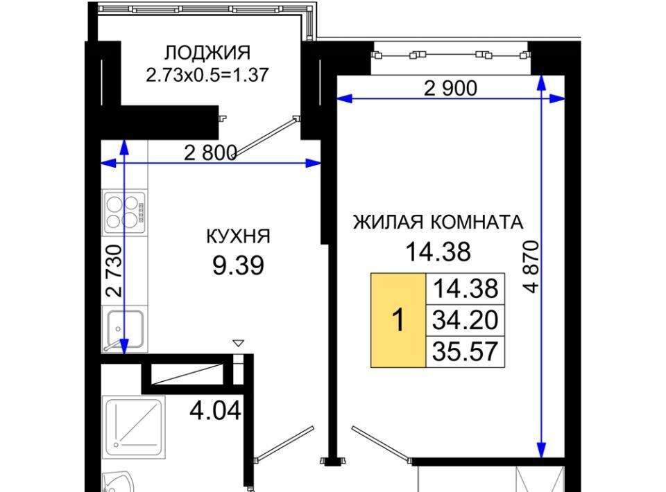 квартира г Ростов-на-Дону р-н Октябрьский пер Элеваторный 6/2а фото 1