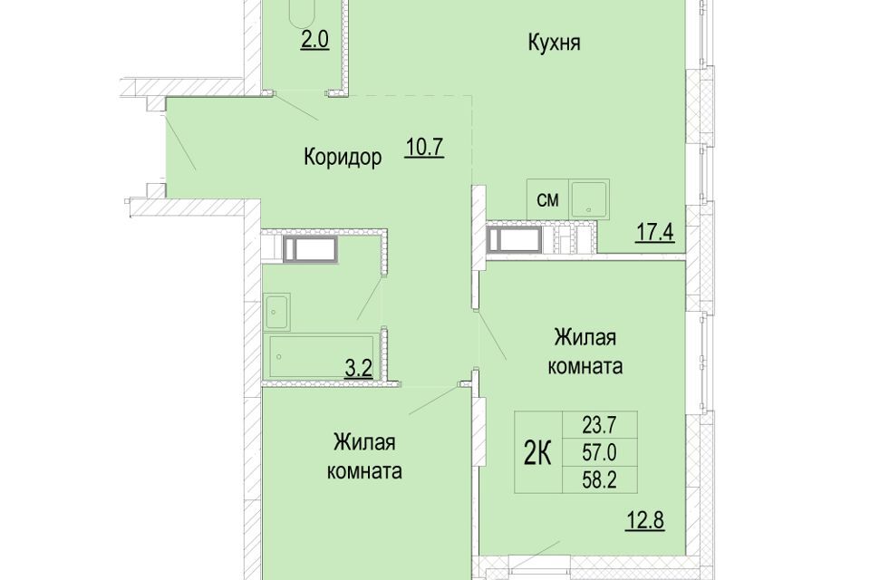 квартира г Нижний Новгород р-н Советский ул Новокузнечихинская 9 Нижний Новгород городской округ фото 1