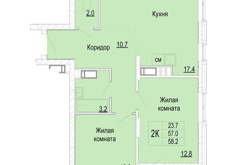 квартира г Нижний Новгород р-н Советский ул Новокузнечихинская 9 Нижний Новгород городской округ фото 1