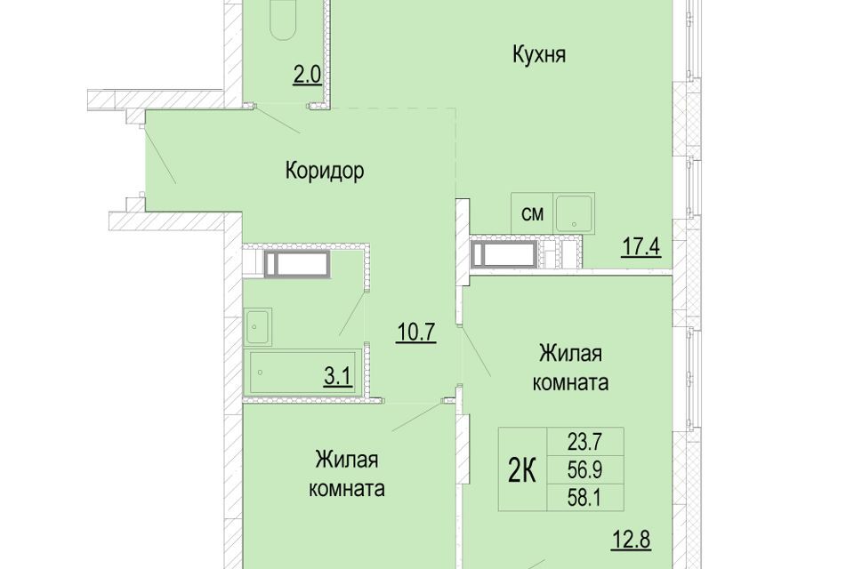 квартира г Нижний Новгород р-н Советский ул Новокузнечихинская 9 Нижний Новгород городской округ фото 1