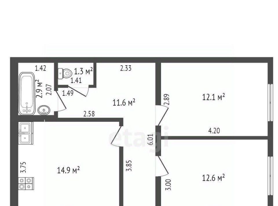 квартира г Новороссийск р-н Приморский Цемдолина тер., пер. 5-й Подгорный, 8 фото 27