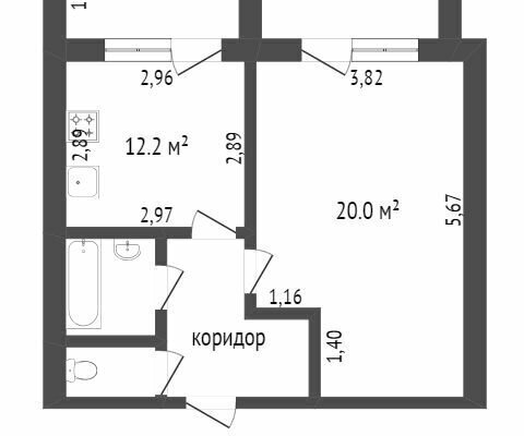 квартира г Белгород б-р Юности 45к/1 Западный округ фото 1