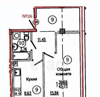 квартира г Якутск пр-кт Михаила Николаева 13/1г фото 26