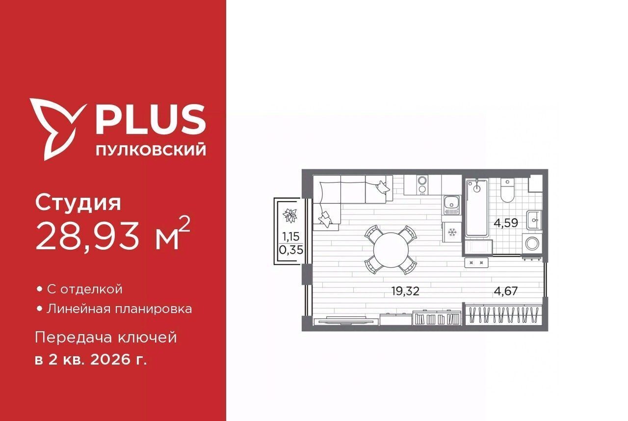 квартира г Санкт-Петербург метро Международная ЖК Пулковский округ Пулковский меридиан фото 1