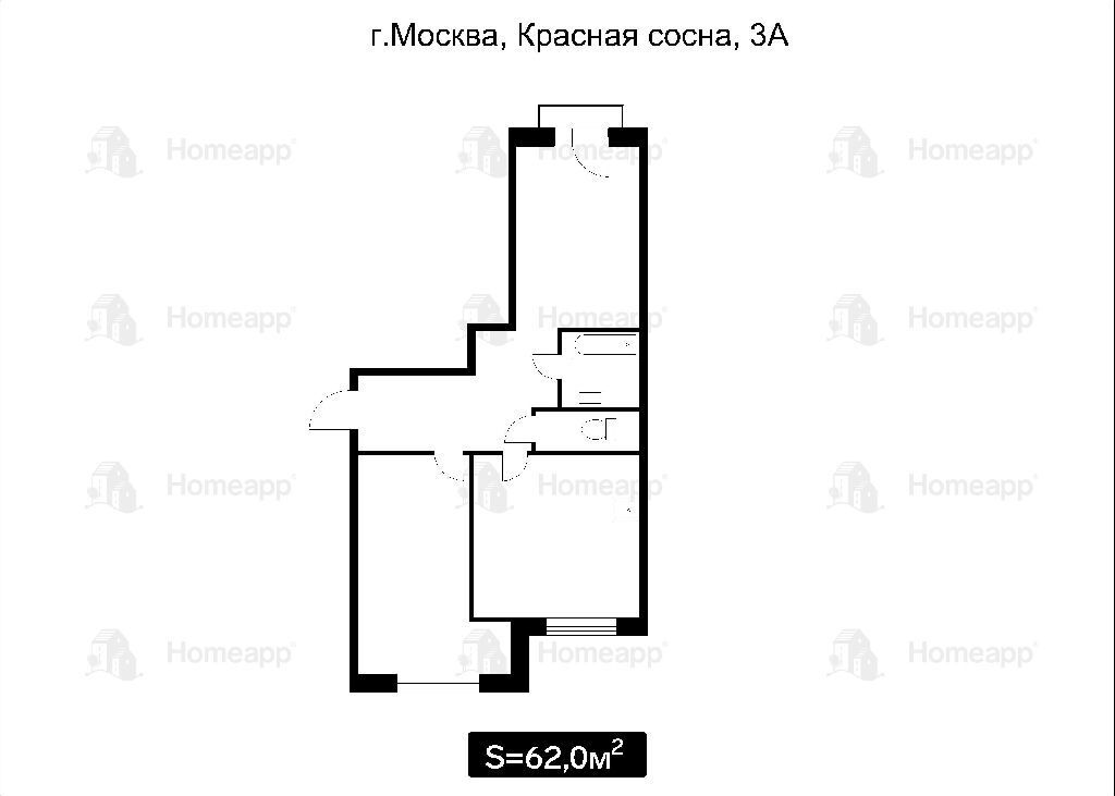 квартира г Москва метро Ростокино ул Красная Сосна 3а фото 36