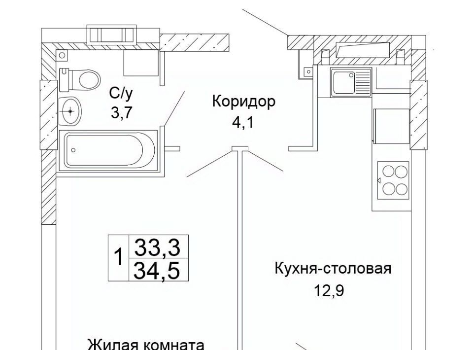 квартира г Волгоград р-н Кировский ЖК «Колизей» фото 1