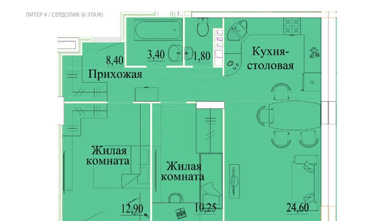 квартира г Иваново р-н Октябрьский микрорайон Самоцветы фото 1