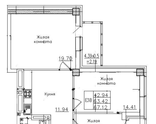 квартира г Ростов-на-Дону р-н Кировский пр-кт Ворошиловский 82/4 фото 1