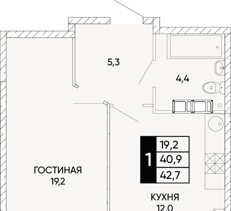 квартира г Ростов-на-Дону р-н Кировский ЖК Левобережье фото 1