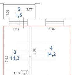 квартира г Чита п Текстильщиков р-н Черновский мкр 4-й 41 фото 2