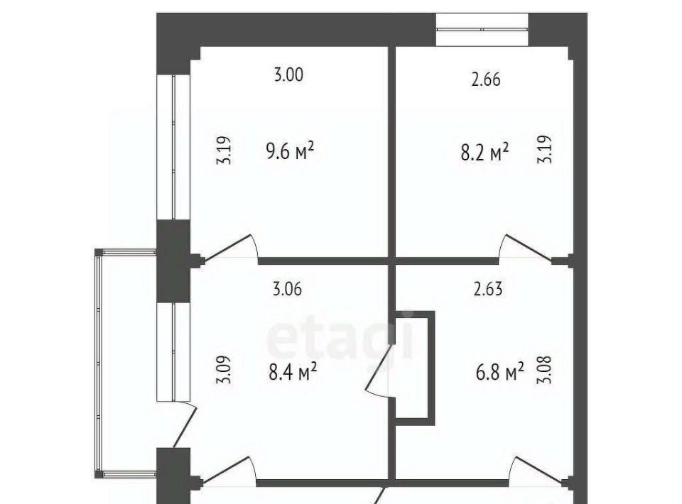 квартира г Омск пгт Кордный р-н Октябрьский ул 3-я Кордная 20 фото 2