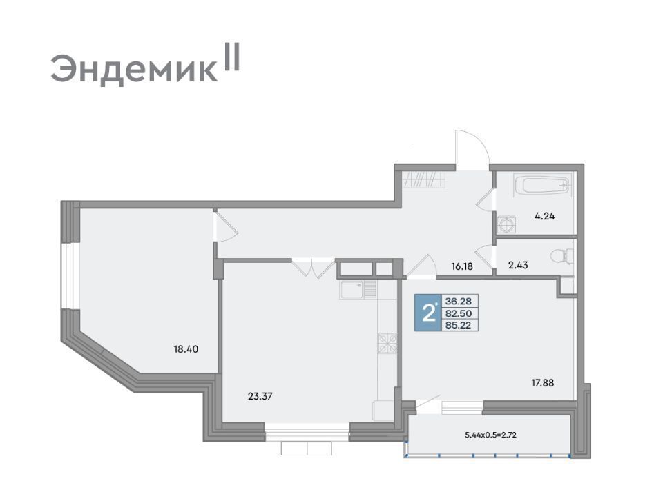 квартира г Краснодар р-н Западный ул Шоссе Нефтяников 26 фото 1