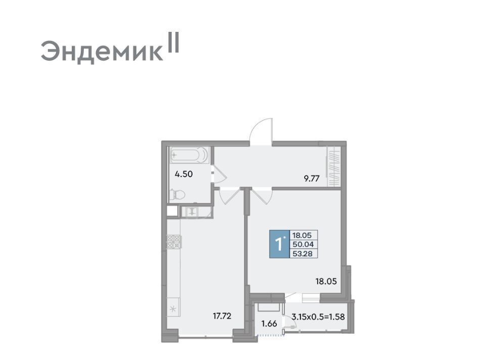 квартира г Краснодар р-н Западный ул Шоссе Нефтяников 26 фото 1