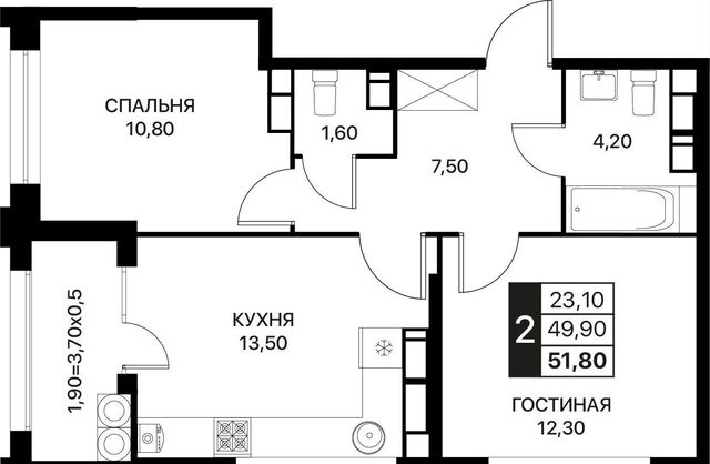 квартира р-н Первомайский пр-кт Шолохова 18 корп. 1 фото