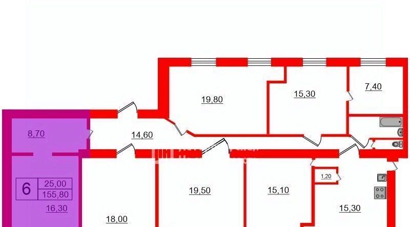 комната г Санкт-Петербург метро Спортивная ул Блохина 20/7 фото 2