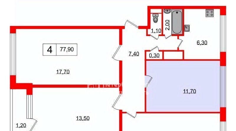 комната г Санкт-Петербург метро Гражданский Проспект ул Ольги Форш 15к/1 фото 2