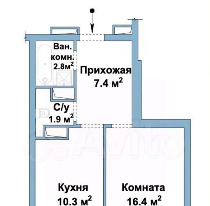 квартира г Санкт-Петербург метро Комендантский Проспект ул Репищева 10к/2 фото 2