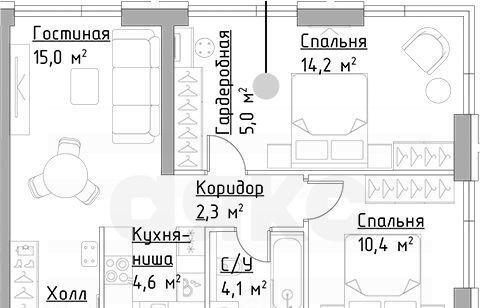 квартира г Москва метро Сокол ул Часовая 24с/15 ЖК «SOUL» муниципальный округ Аэропорт фото 2