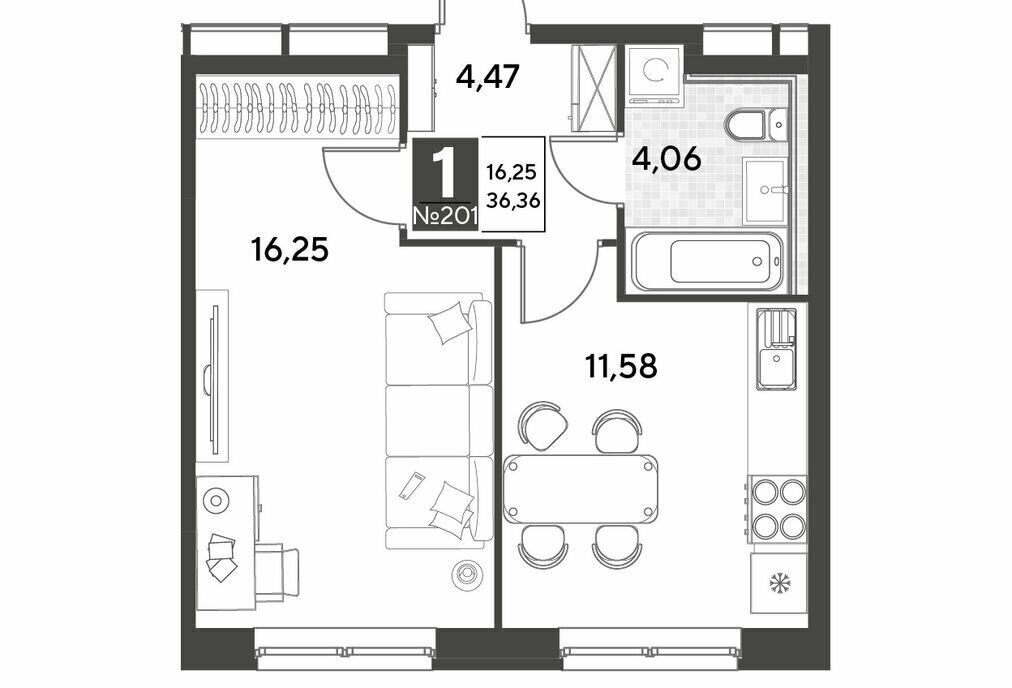 квартира г Калуга ул Болдина 22/1 ЖК «Космопарк» фото 1