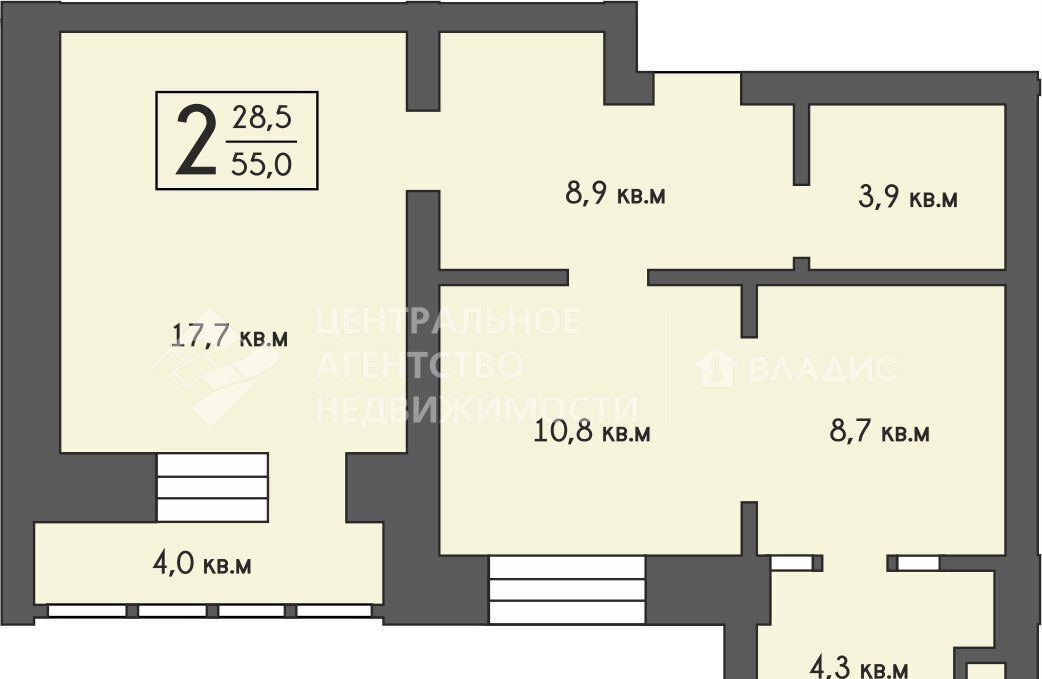 квартира г Рязань р-н Московский ул Октябрьская 4 корп. 1 фото 4