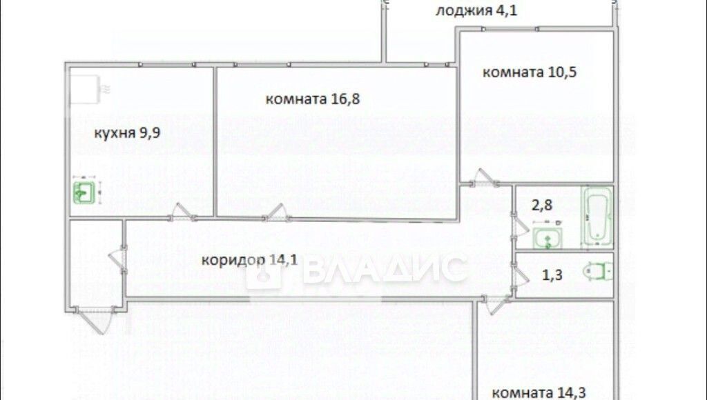 квартира г Владимир р-н Ленинский ул Верхняя Дуброва 38д фото 2