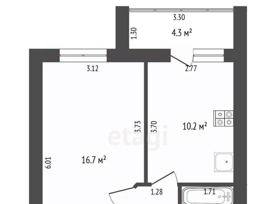 квартира г Тюмень р-н Центральный ул Тимофея Кармацкого 5 фото 3