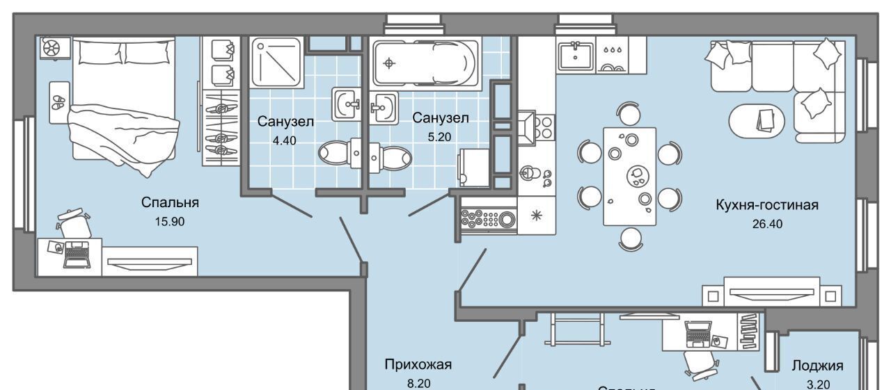 квартира г Пермь р-н Дзержинский ул Дзержинского 31а фото 1