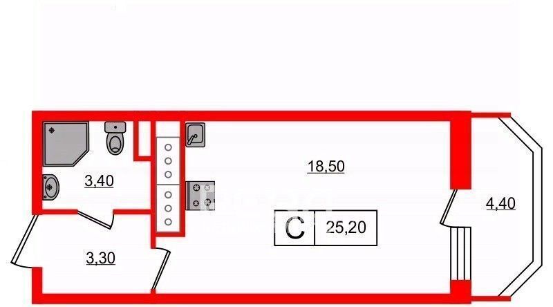 квартира р-н Всеволожский г Мурино б-р Петровский 11к/1 Девяткино фото 2