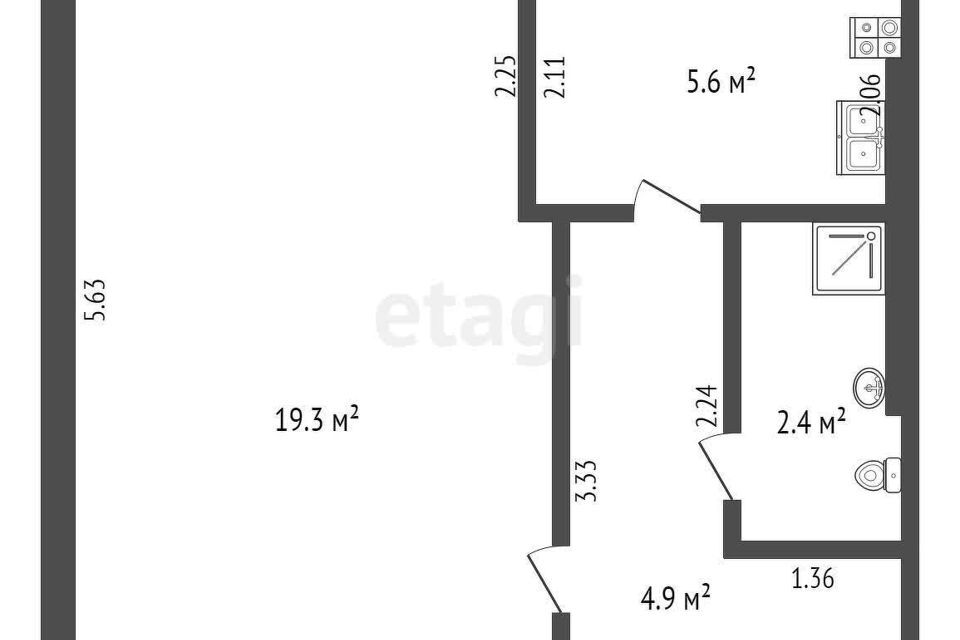 квартира г Ишим ул Большая 165а Ишимский район фото 6