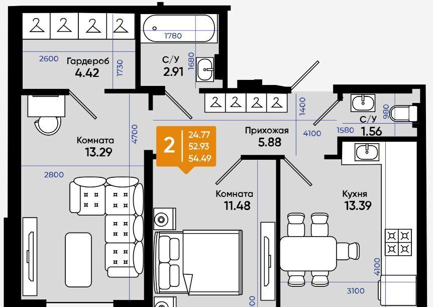 квартира г Батайск ул Комсомольская 133к/1 фото 1