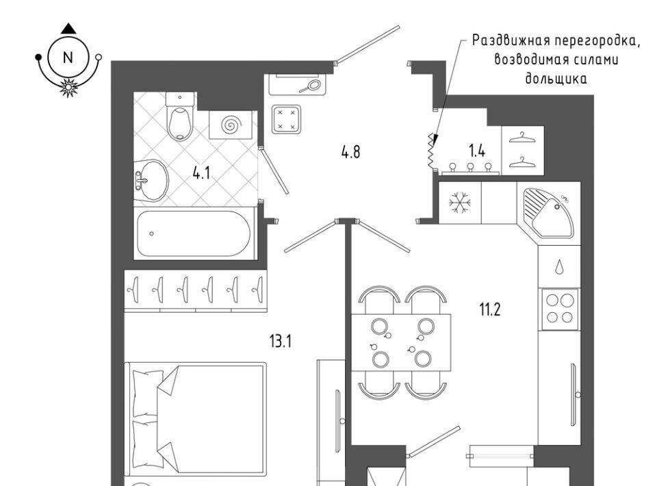 квартира г Санкт-Петербург метро Балтийская б-р Измайловский 9 фото 1