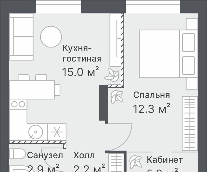 квартира г Тюмень р-н Калининский ул Кремлевская 95 Калининский административный округ фото 4