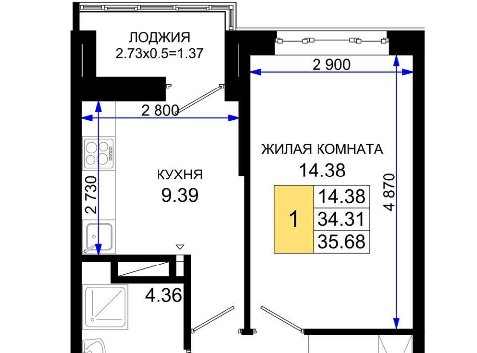 квартира г Ростов-на-Дону р-н Октябрьский пер Нефтекачка ЖК «Октябрь Парк» фото 1