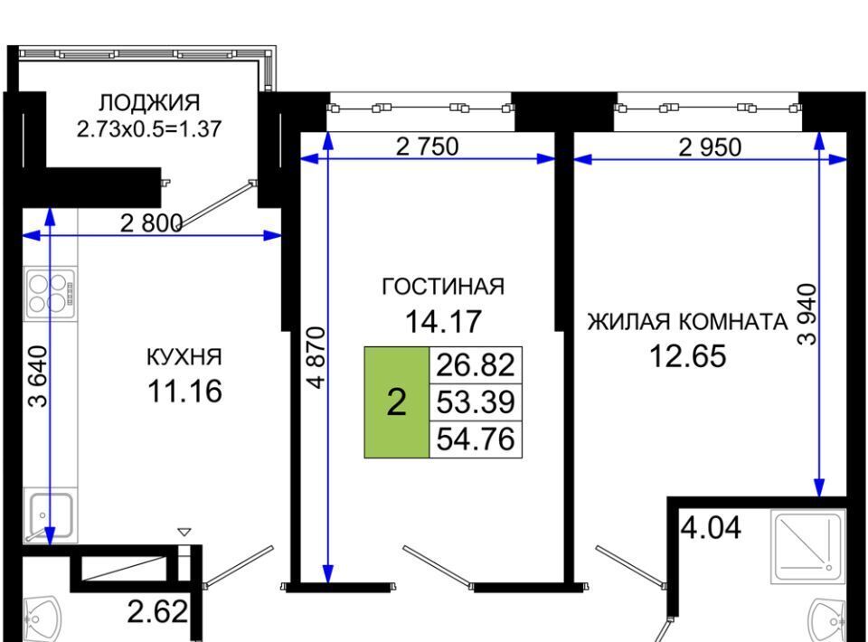 квартира г Ростов-на-Дону р-н Октябрьский пер Нефтекачка ЖК «Октябрь Парк» фото 1