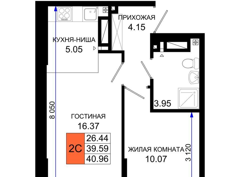 квартира г Ростов-на-Дону р-н Октябрьский пер Нефтекачка ЖК «Октябрь Парк» фото 1