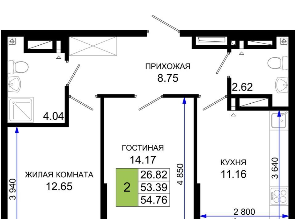 квартира г Ростов-на-Дону р-н Октябрьский пер Элеваторный 6/2а фото 1